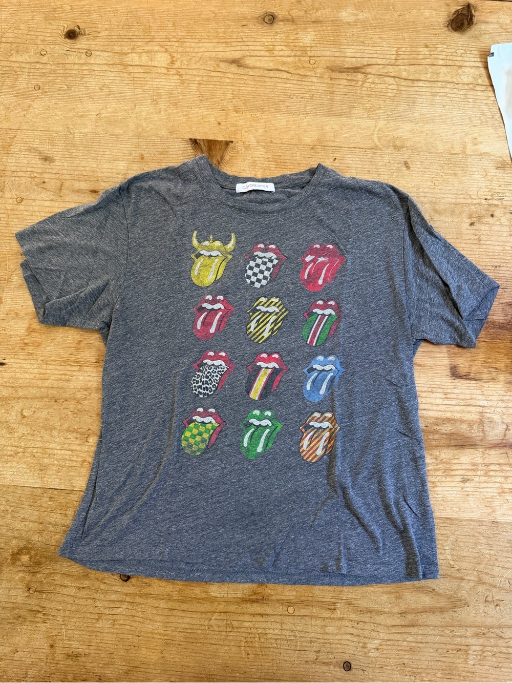 Daydreamer Gray Rolling Stones Short Sleeve Tee